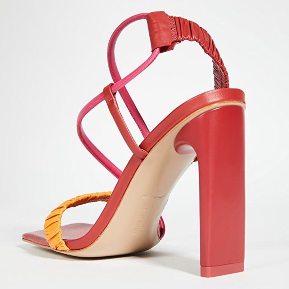NIB CULT GAIA Abella Strappy Heeled Sandal Wine Orange Sz. 7.5 - Picture 2 of 3
